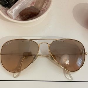 RAYBAN AVIATOR pink/brown ombré, gold accents